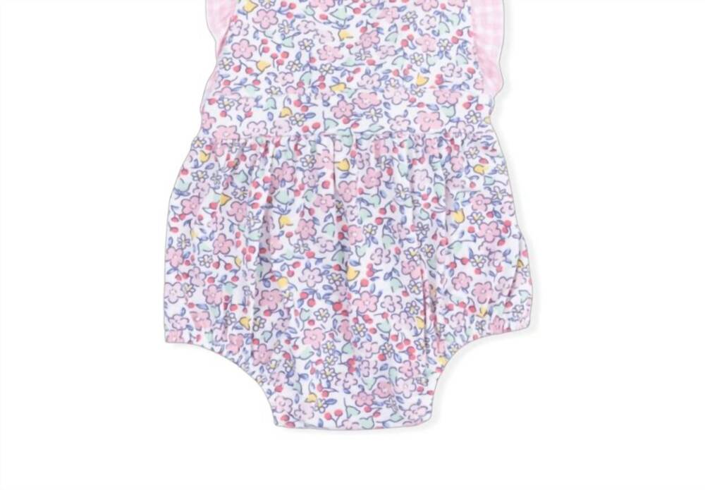 NEW ANGEL DEAR kids elizabeth's garden bamboo ruffle bubble in pink